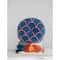 Hello Honey® Navy Blue & Pink Tufted Scallop Pattern Cotton Round Pillow
